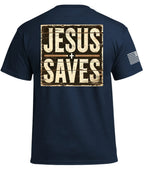 T-shirt imprimé « Jesus Saves »