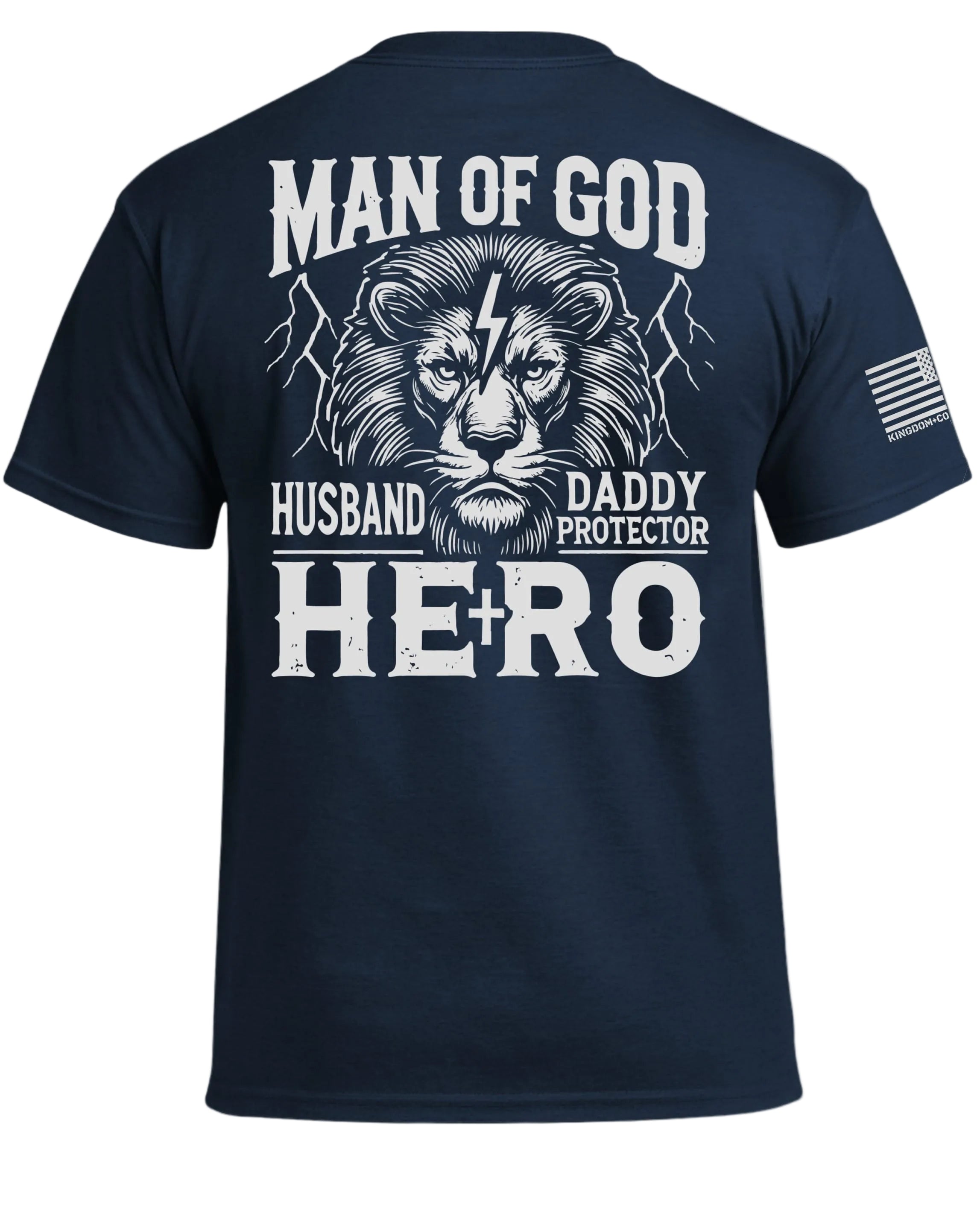 T-shirt Homme De Dieu Mari Papa Héros