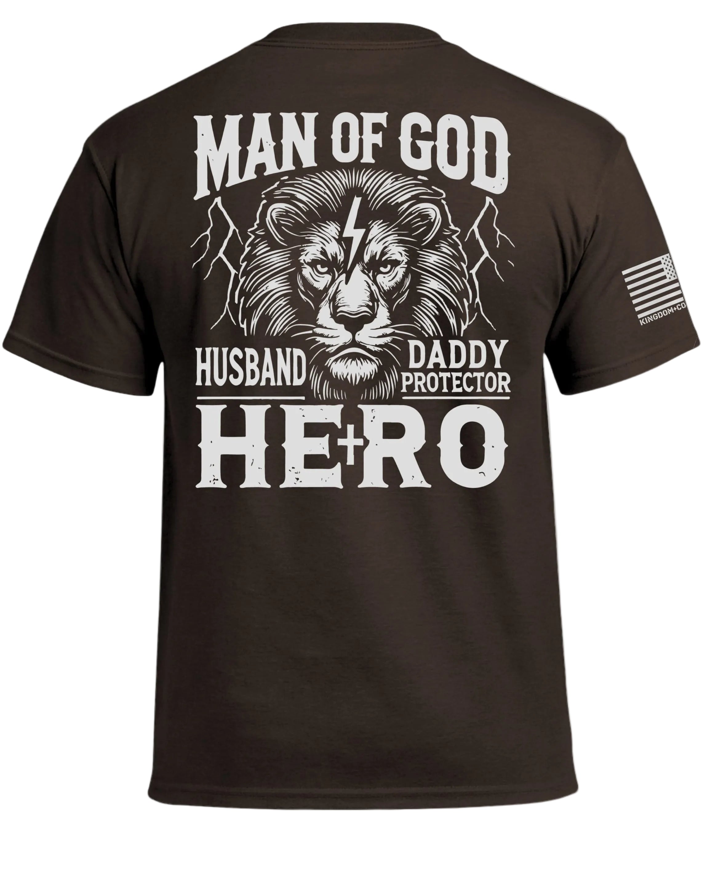 T-shirt Homme De Dieu Mari Papa Héros