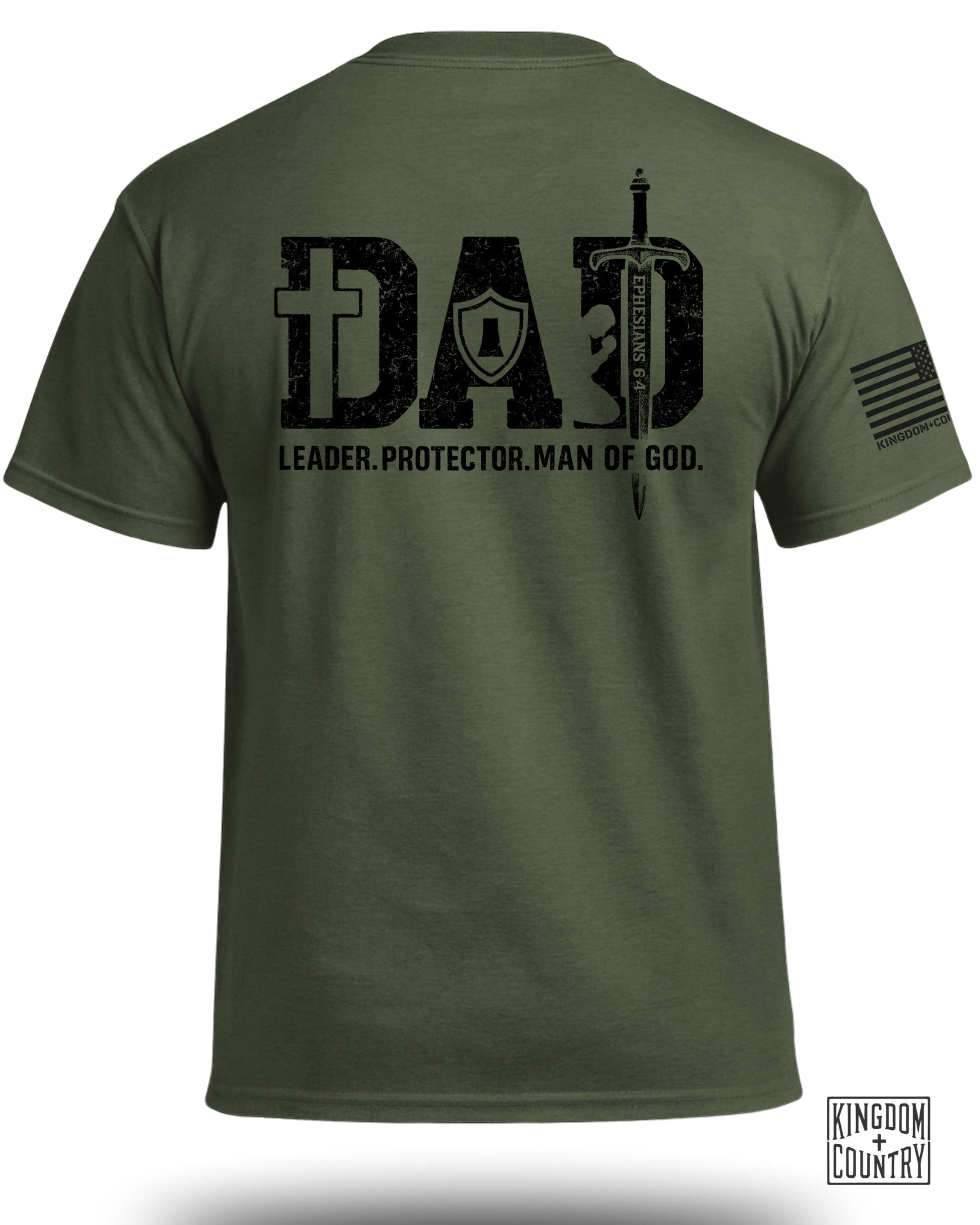 Dad-Leader Protector Man Of God T-Shirt