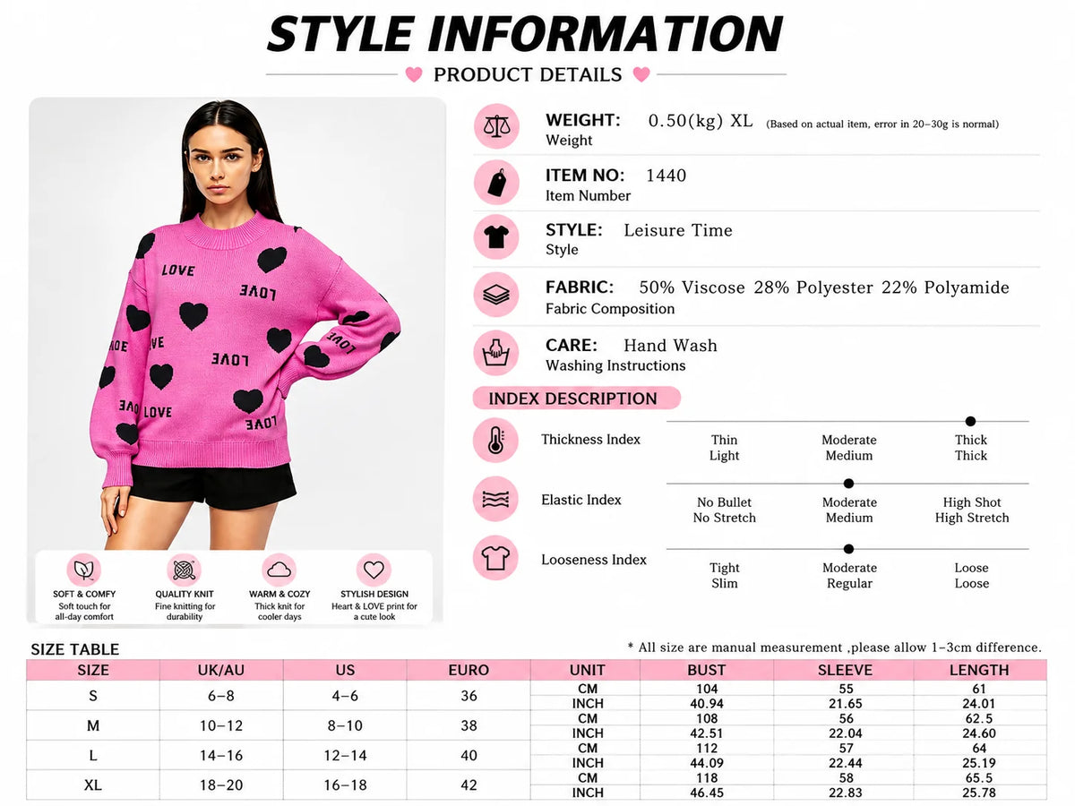 Women’s Heart & Love Graphic Knit Sweater