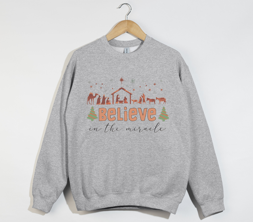 Believe In Miracle - Christmas Holiday Sweatshirt