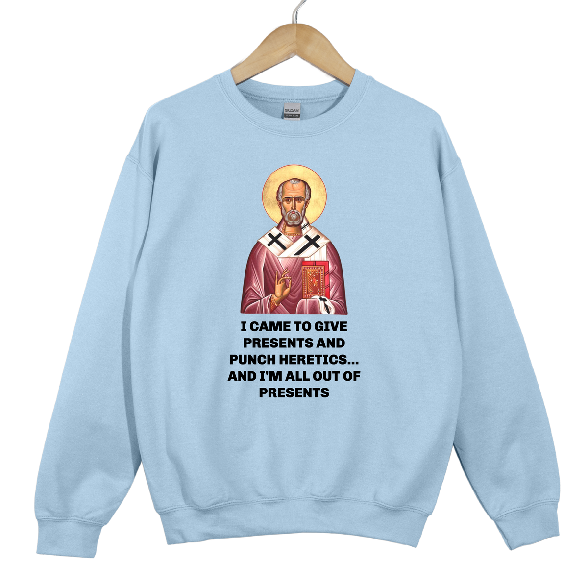 Saint Nicholas Funny Meme Print - Unisex Dark Sweatshirt