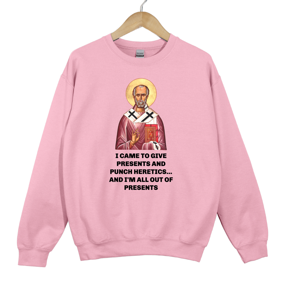 Saint Nicholas Funny Meme Print - Unisex Dark Sweatshirt