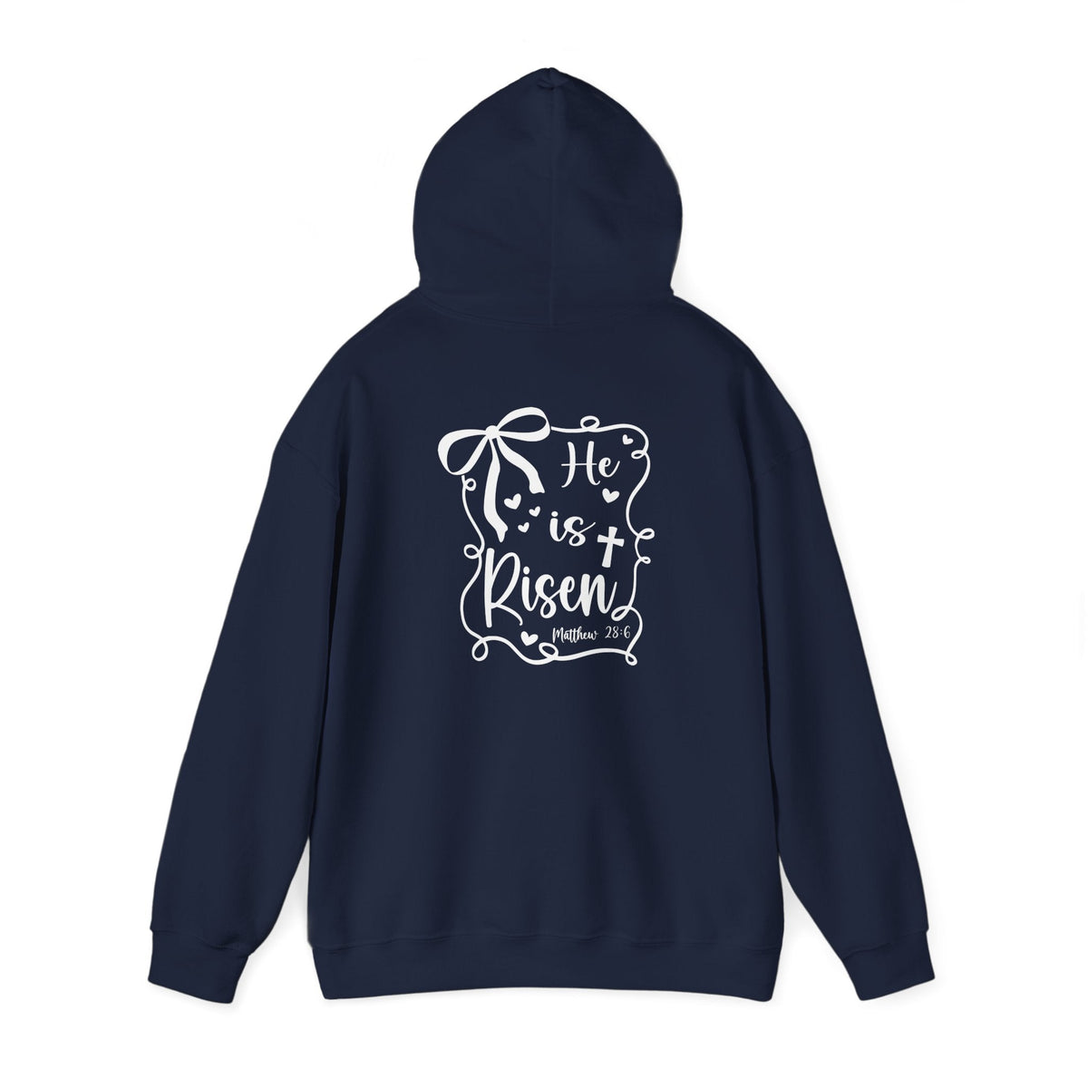 He Is Risen - Easter Hoodie Back and Front Print