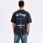 All Things Through Christ Strength Within Christian Washed T-Shirt