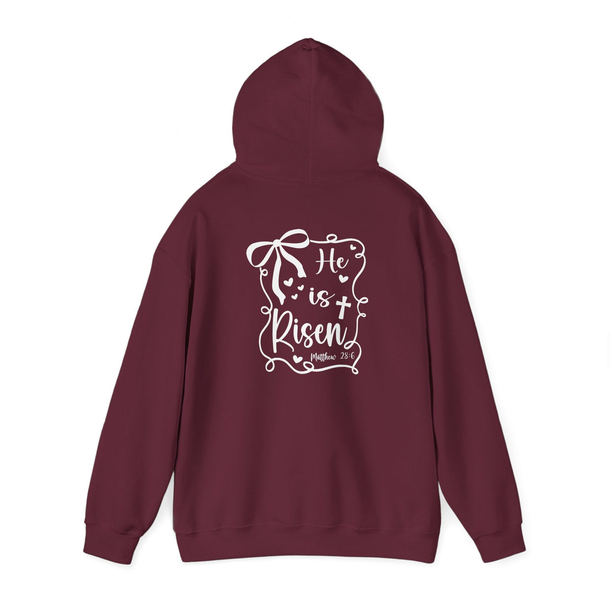 He Is Risen - Easter Hoodie Back and Front Print