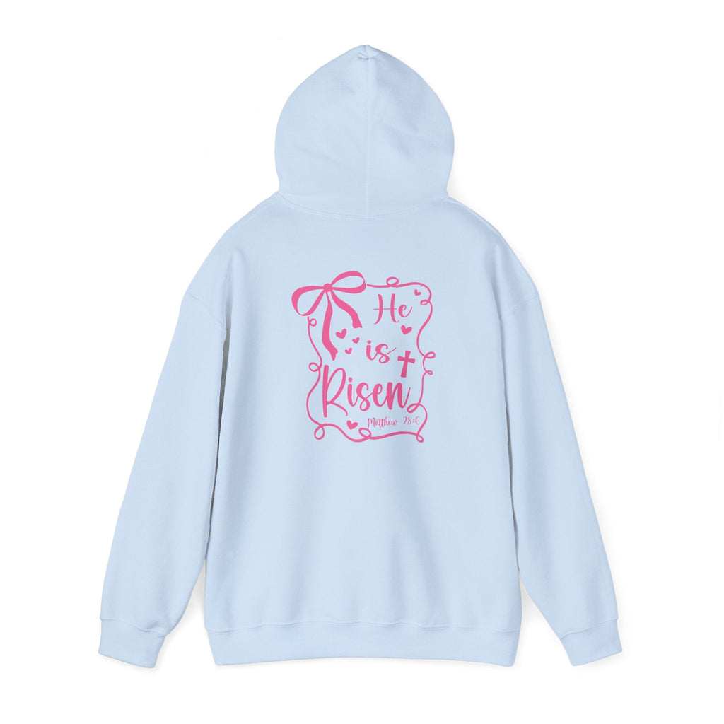 He Is Risen - Easter Hoodie Back and Front Print