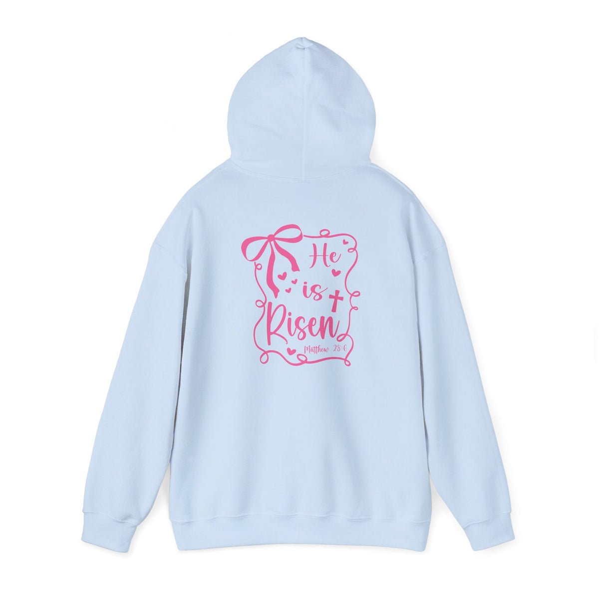 He Is Risen - Easter Hoodie Back and Front Print