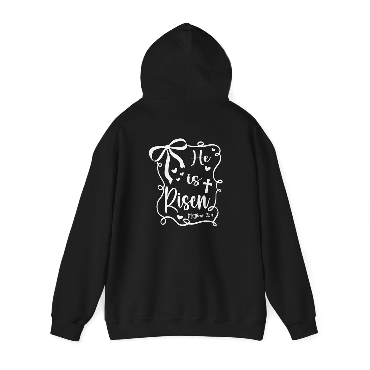 He Is Risen - Easter Hoodie Back and Front Print