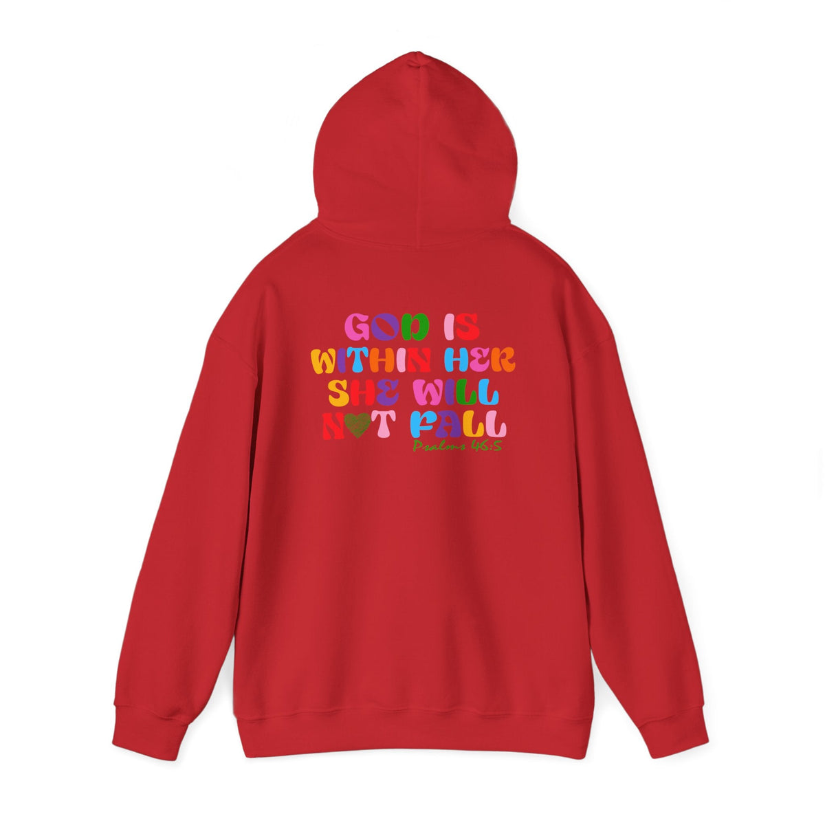 God is Within Her, She will not fall - Front And Back Printed Hoodie