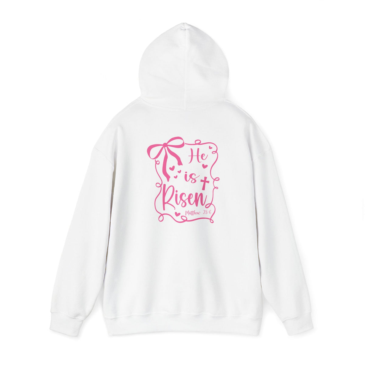 He Is Risen - Easter Hoodie Back and Front Print