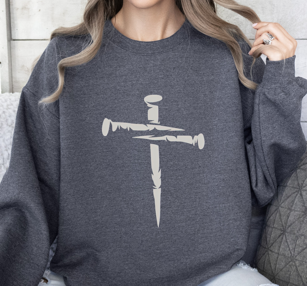Nail Cross - Women's Dark Sweatshirt