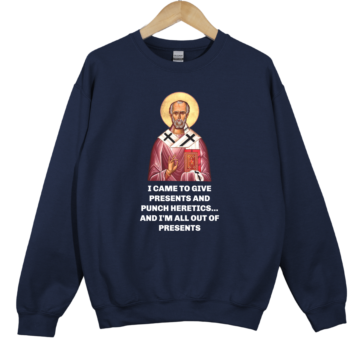 Saint Nicholas Funny Meme Print - Unisex Dark Sweatshirt