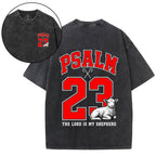 Psalm 23 Christian Washed T-Shirt