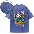 Holy Vibes Spirit Led Christian Washed T-Shirt