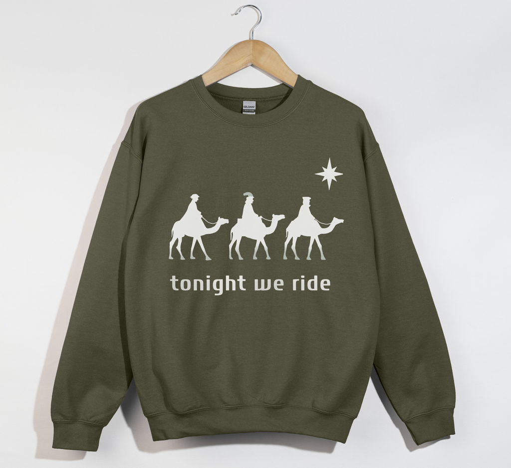 Tonight We Ride, 3 Wise Men - Christmas Sweatshirt