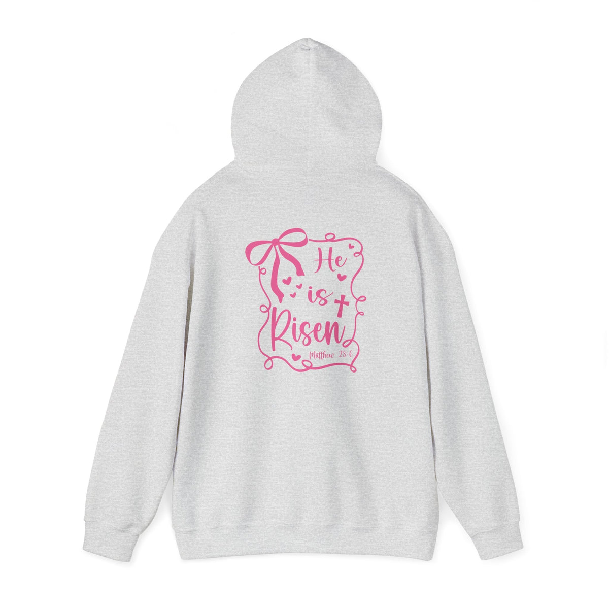 He Is Risen - Easter Hoodie Back and Front Print