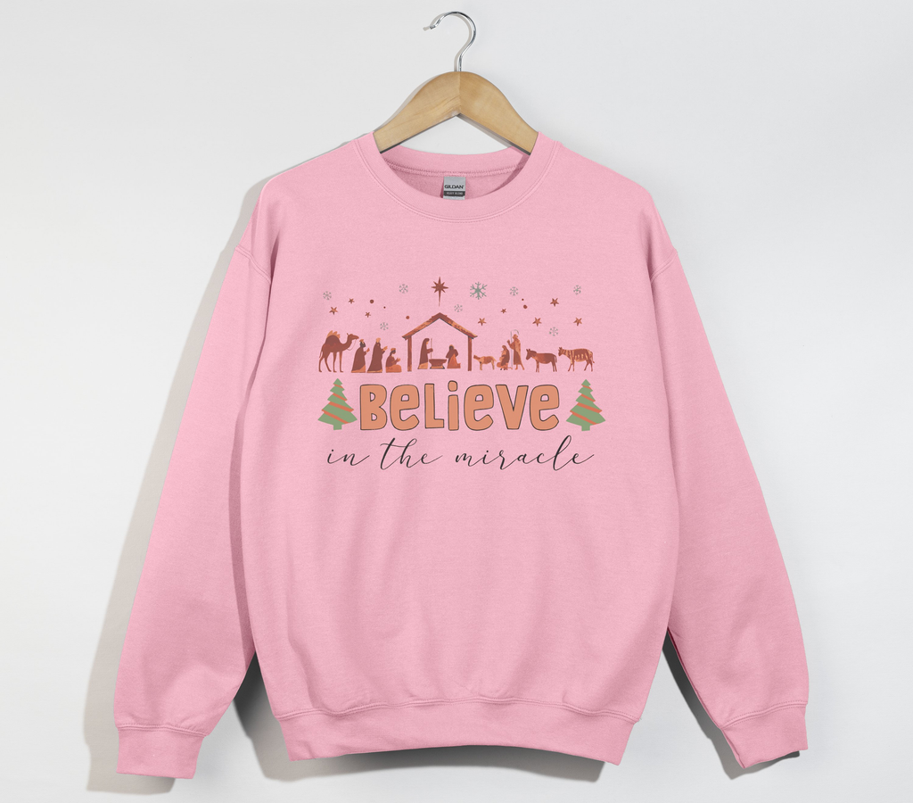 Believe In Miracle - Christmas Holiday Sweatshirt