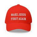 "Make Jesus First Again" - Embroidered Ballcap - Red or Black style