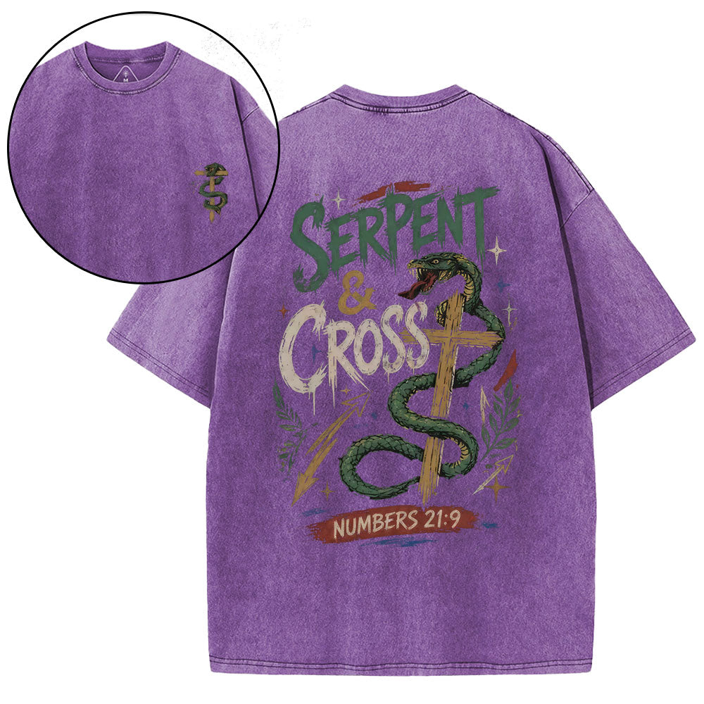 Serpent & Cross Christian Washed T-Shirt
