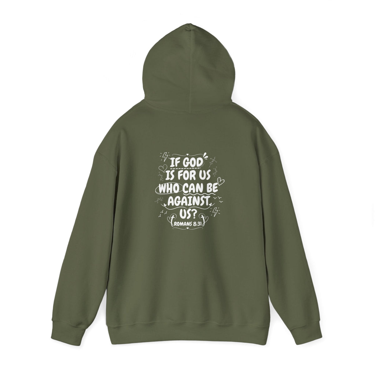 If God Is For Us, Who Can Be Against Us - Front And Back Printed Hoodie
