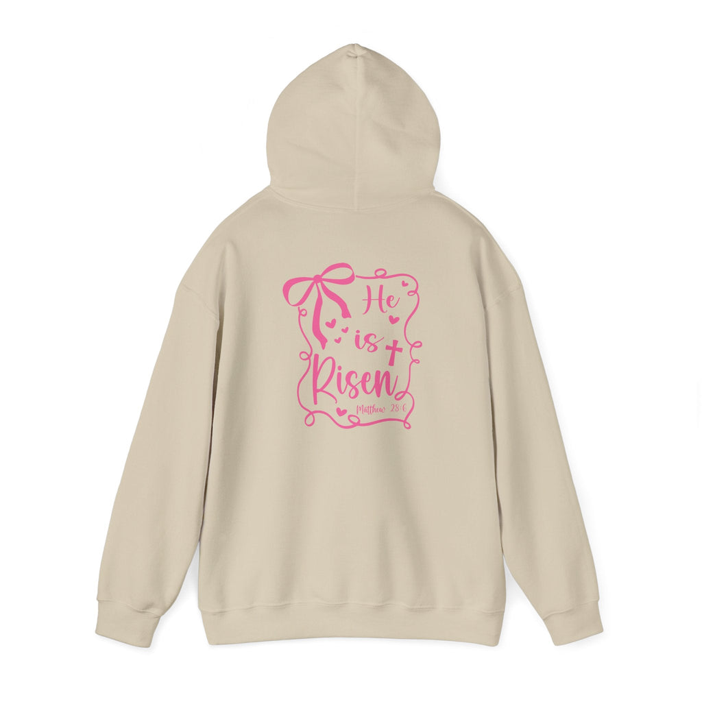 He Is Risen - Easter Hoodie Back and Front Print