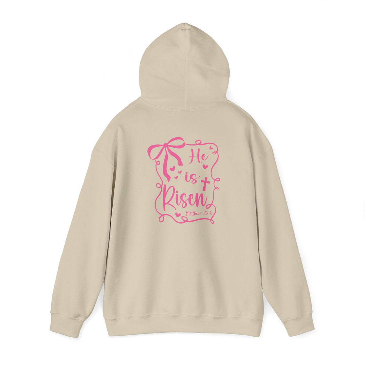 He Is Risen - Easter Hoodie Back and Front Print