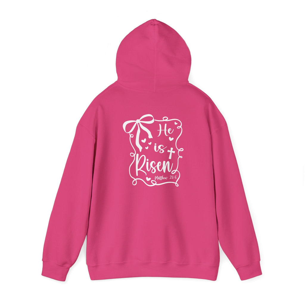 He Is Risen - Easter Hoodie Back and Front Print