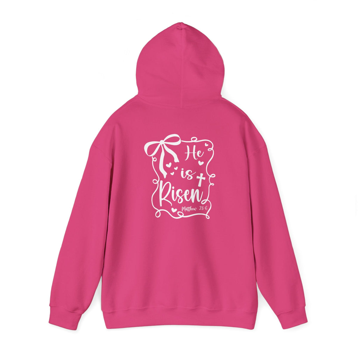 He Is Risen - Easter Hoodie Back and Front Print