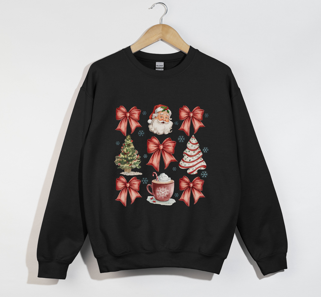 Coquette Christmas Bows - Holiday Sweatshirt