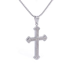 Stainless Steel Cross Pendant Necklace – Christian Faith Jewelry for Men & Women