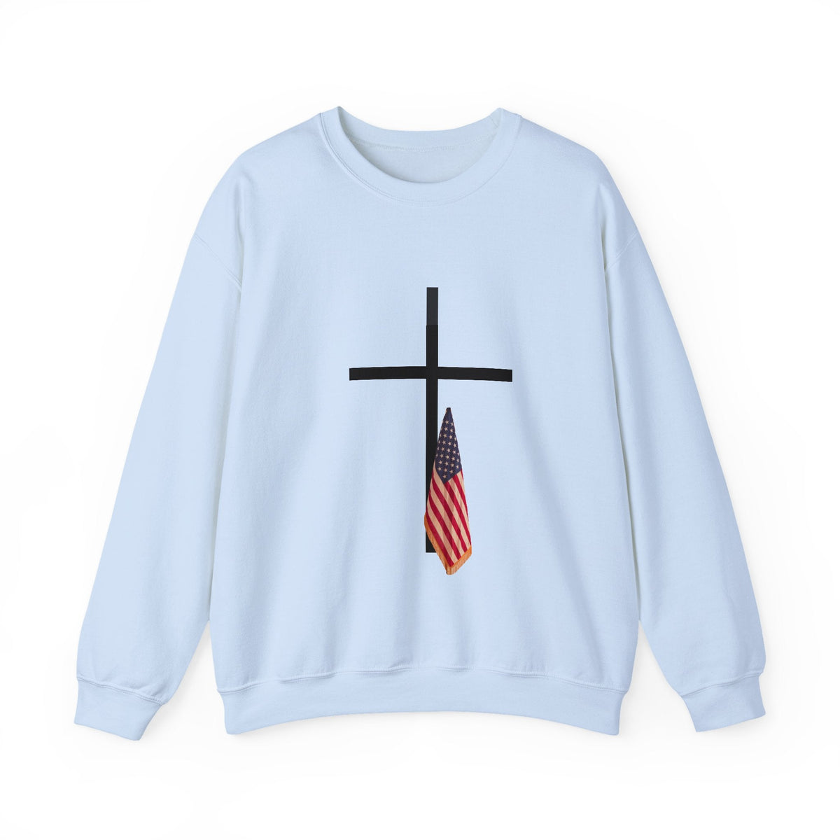 American Flag Cross Shirt - Patriotic Christian Sweatshirt