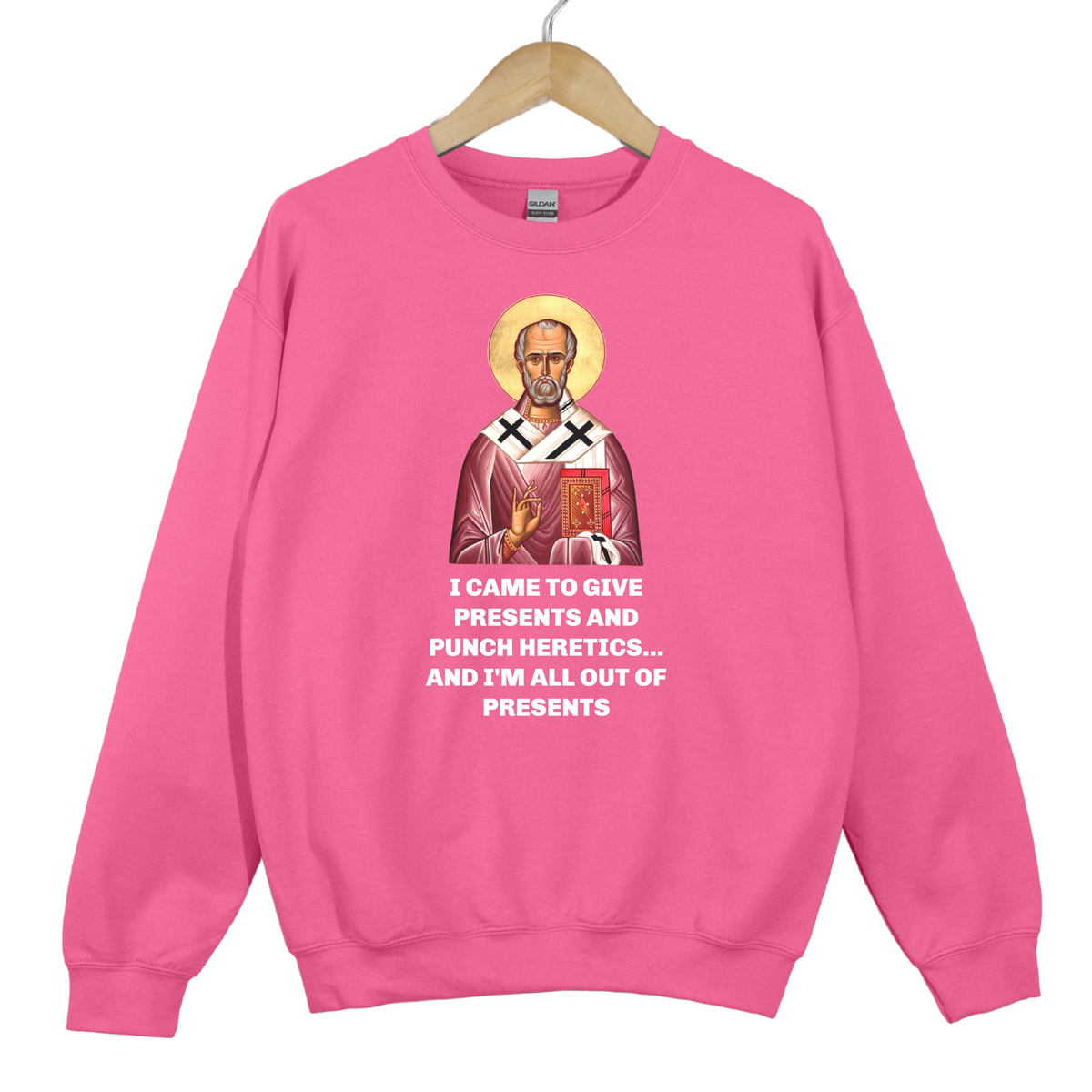 Saint Nicholas Funny Meme Print - Unisex Dark Sweatshirt