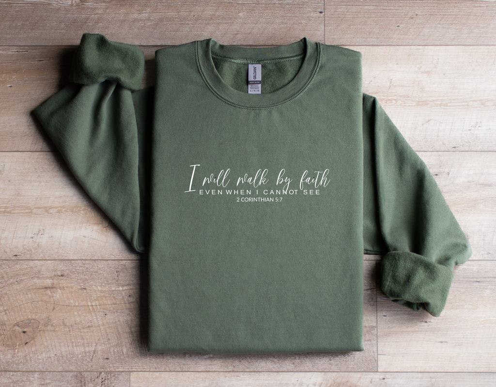 Walk By Faith Not By Sight - Women's Dark Sweatshirt