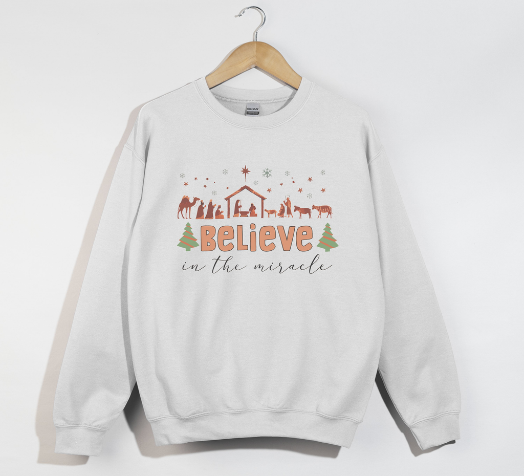 Believe In Miracle - Christmas Holiday Sweatshirt