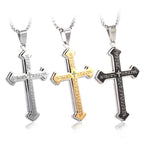 Stainless Steel Cross Pendant Necklace – Christian Faith Jewelry for Men & Women