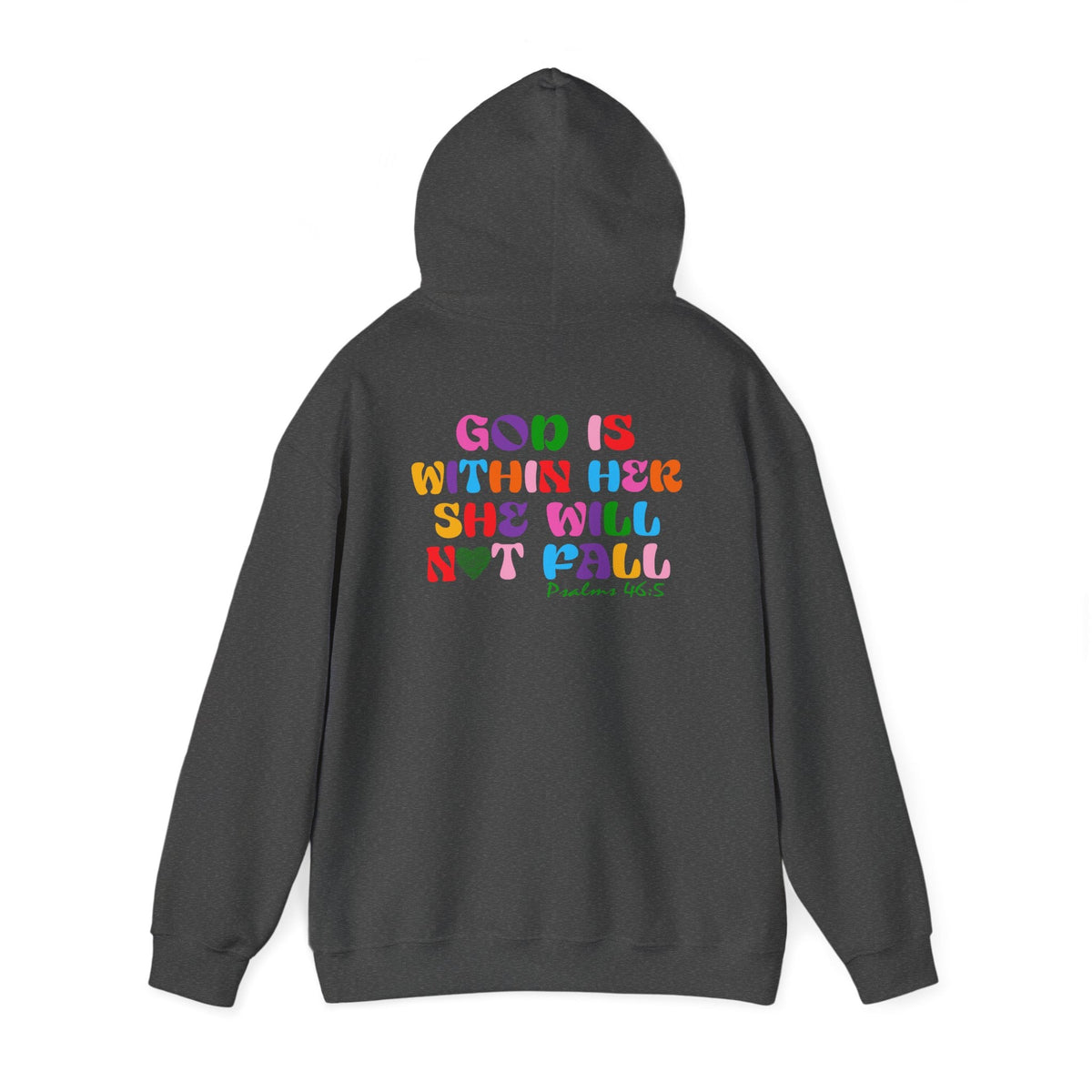 God is Within Her, She will not fall - Front And Back Printed Hoodie