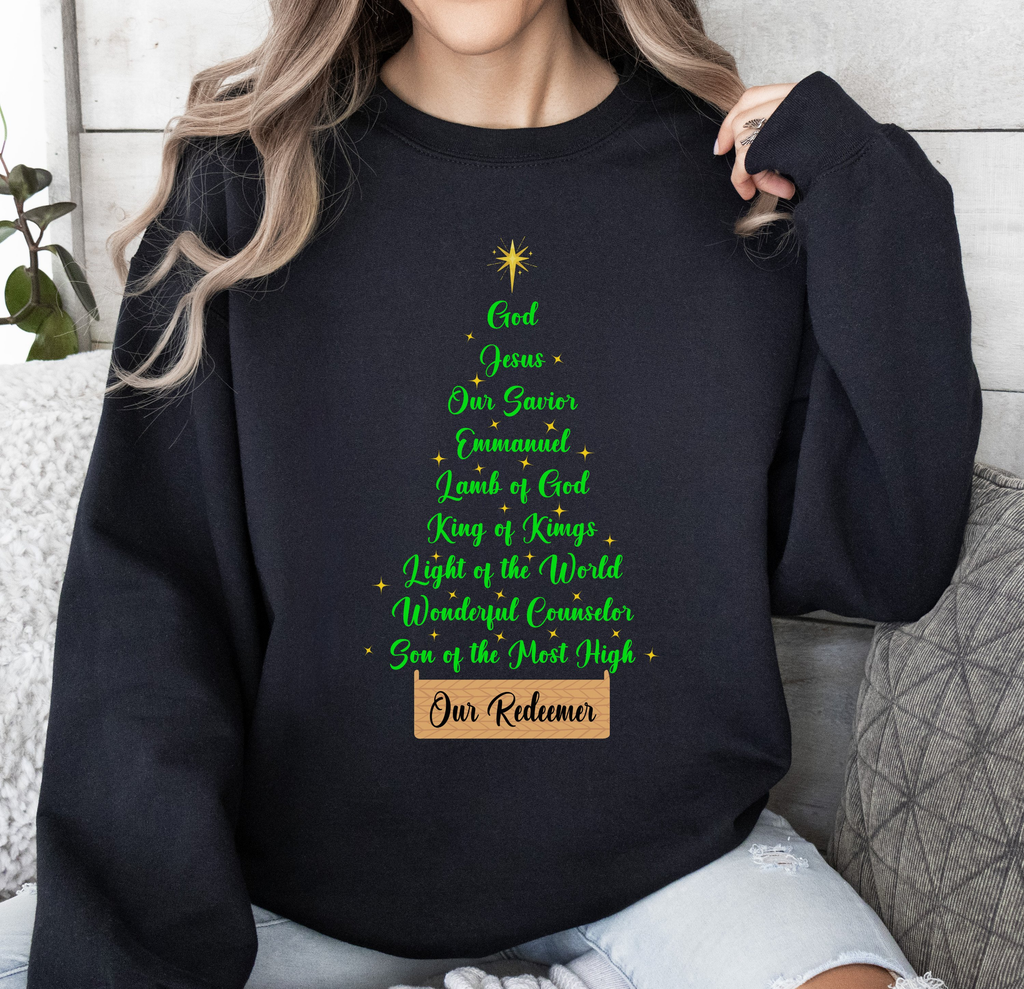 Jesus Names Our Redeemer - Christmas Sweatshirt
