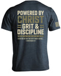 Powered By Christ, Grit & Discipline T-Shirt