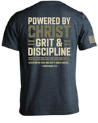 Powered By Christ, Grit & Discipline T-Shirt