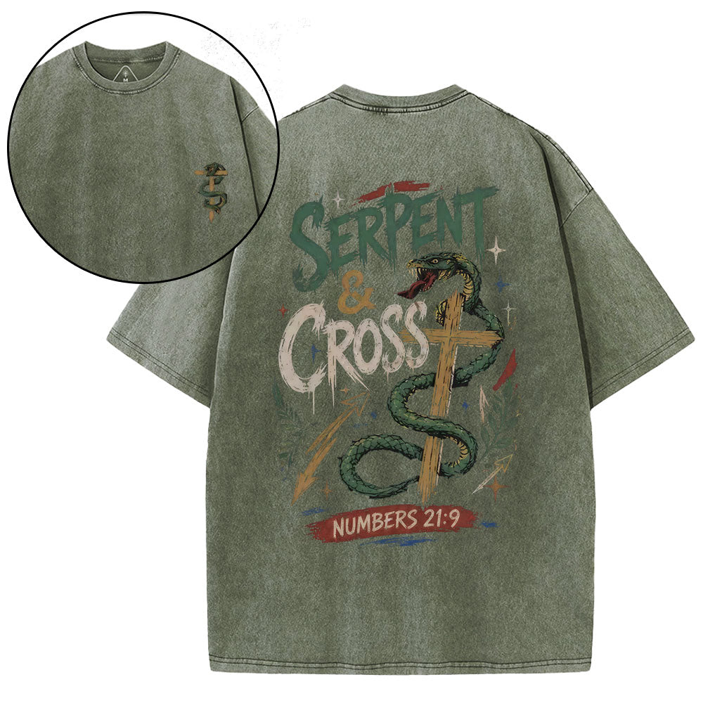 Serpent & Cross Christian Washed T-Shirt
