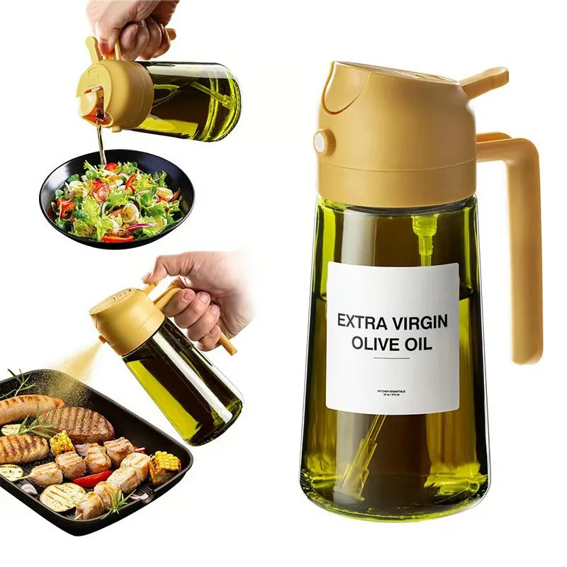 🎁VENTE FLASH💕Pulvérisateur et distributeur d'huile en verre 2-en-1🔥