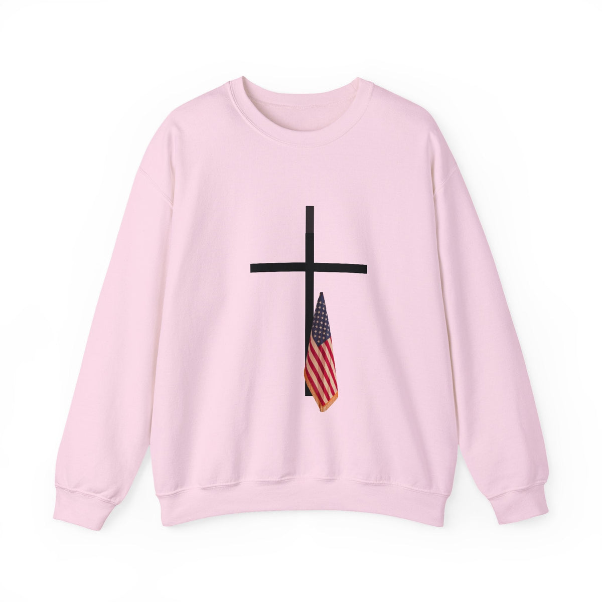 American Flag Cross Shirt - Patriotic Christian Sweatshirt