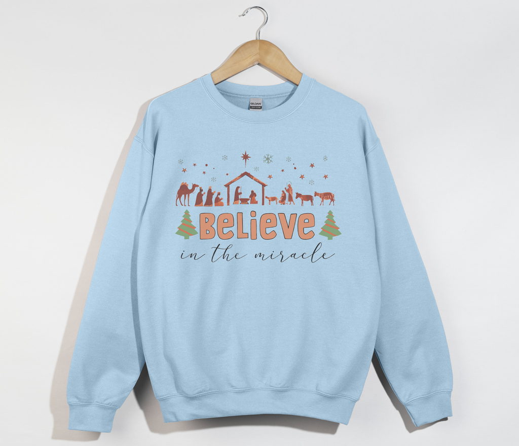 Believe In Miracle - Christmas Holiday Sweatshirt