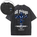 All Things Through Christ Strength Within Christian Washed T-Shirt