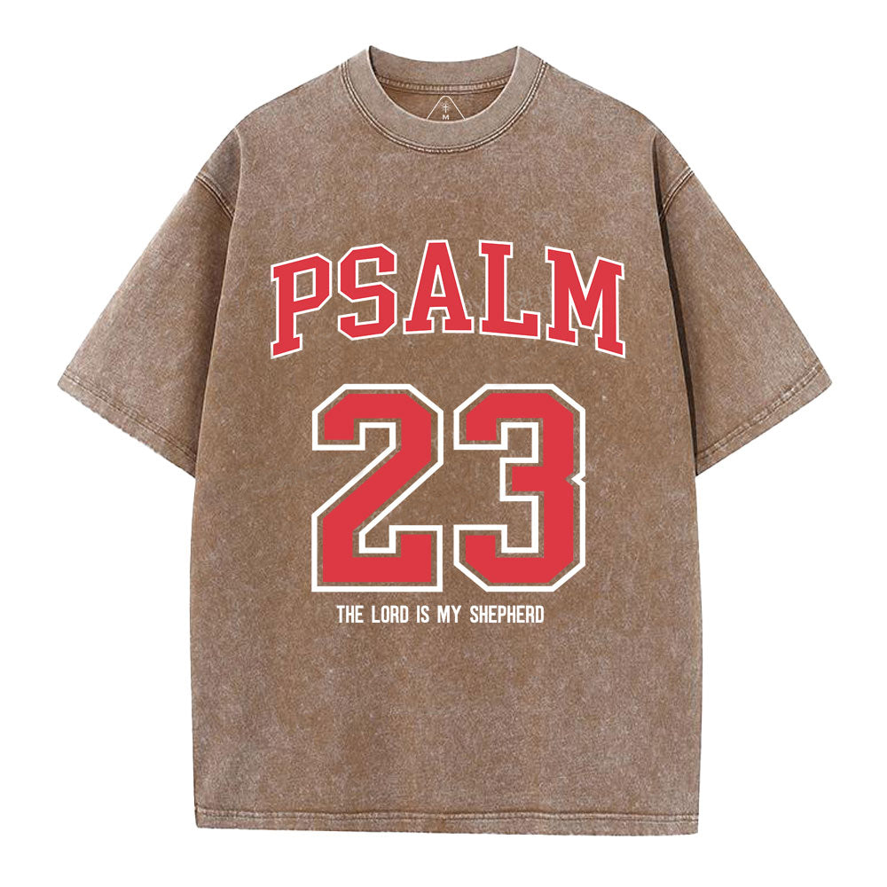 Psalm 23 Christian Washed T-Shirt