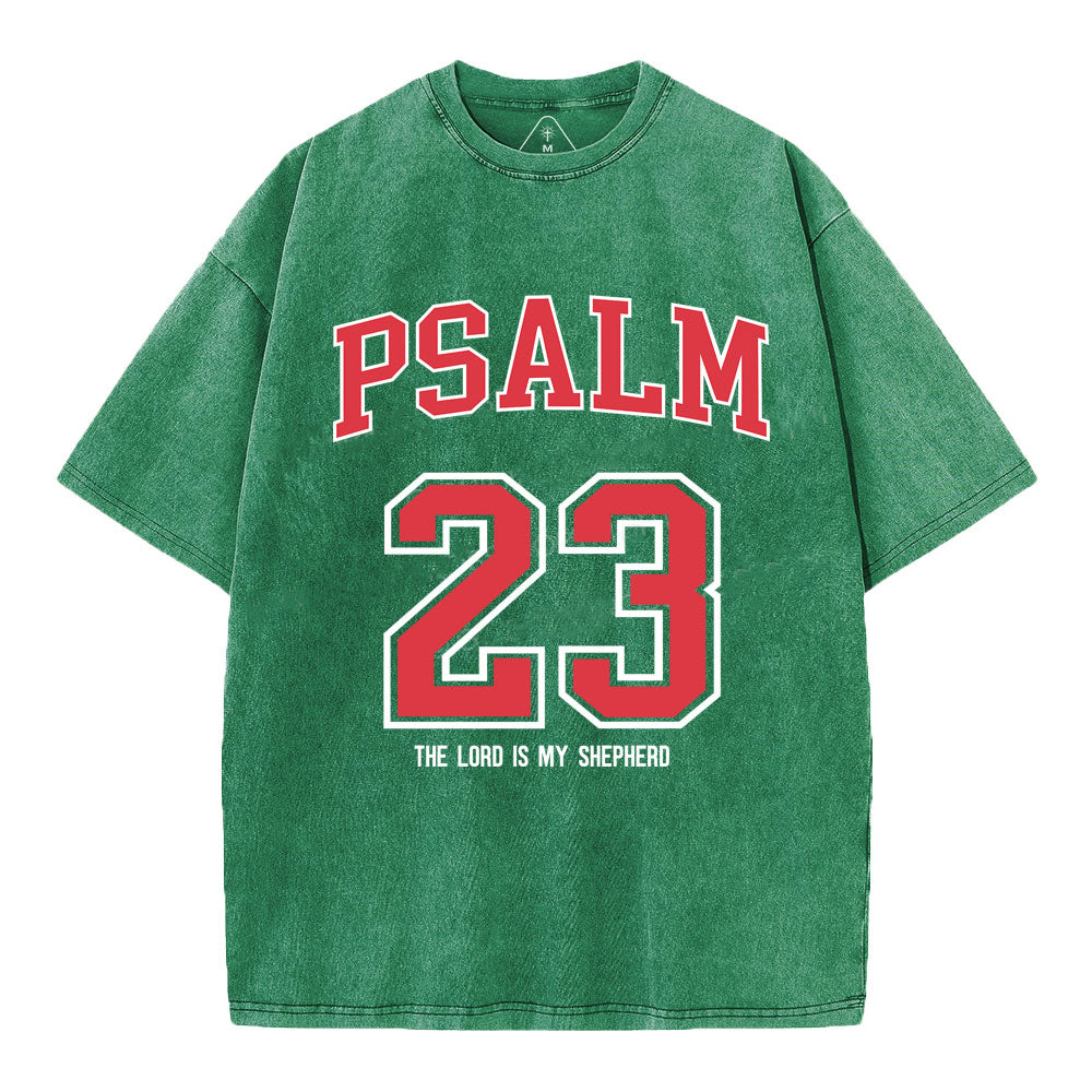 Psalm 23 Christian Washed T-Shirt