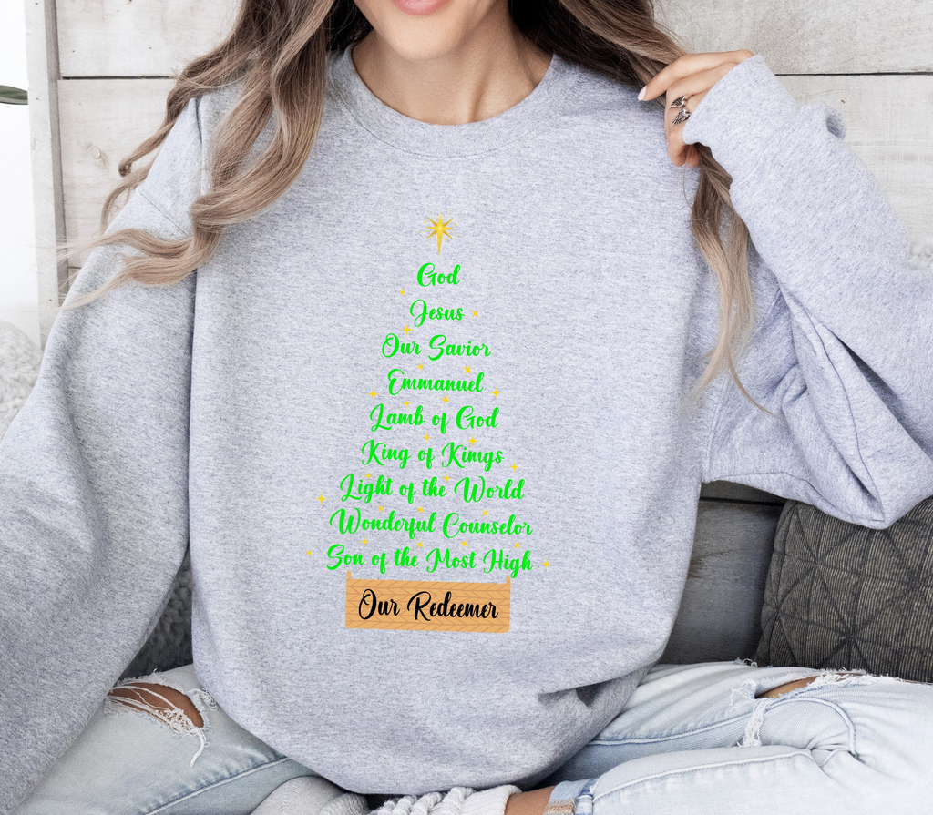 Jesus Names Our Redeemer - Christmas Sweatshirt
