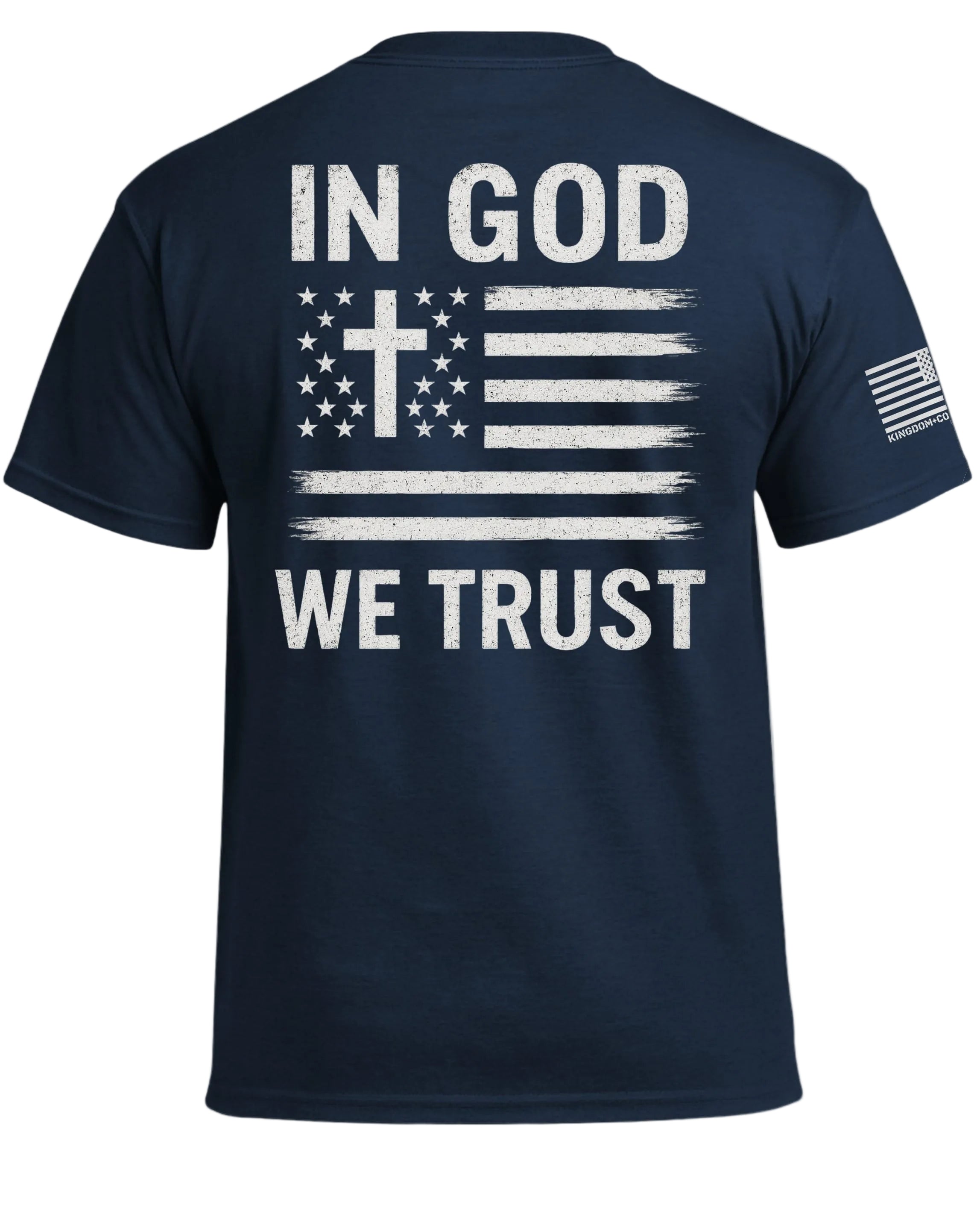 T-shirt drapeau américain "In God We Trust"